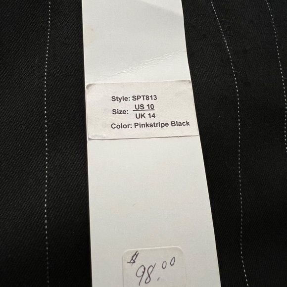 She Wears the PanTs Pin Stripe Slacks Size 10 UK 14 Tall - Picture 6 of 7